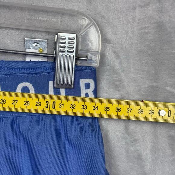 Under Armour HeatGear Light Blue White Athletic Shorts Size S Performance Logo - Picture 8 of 8